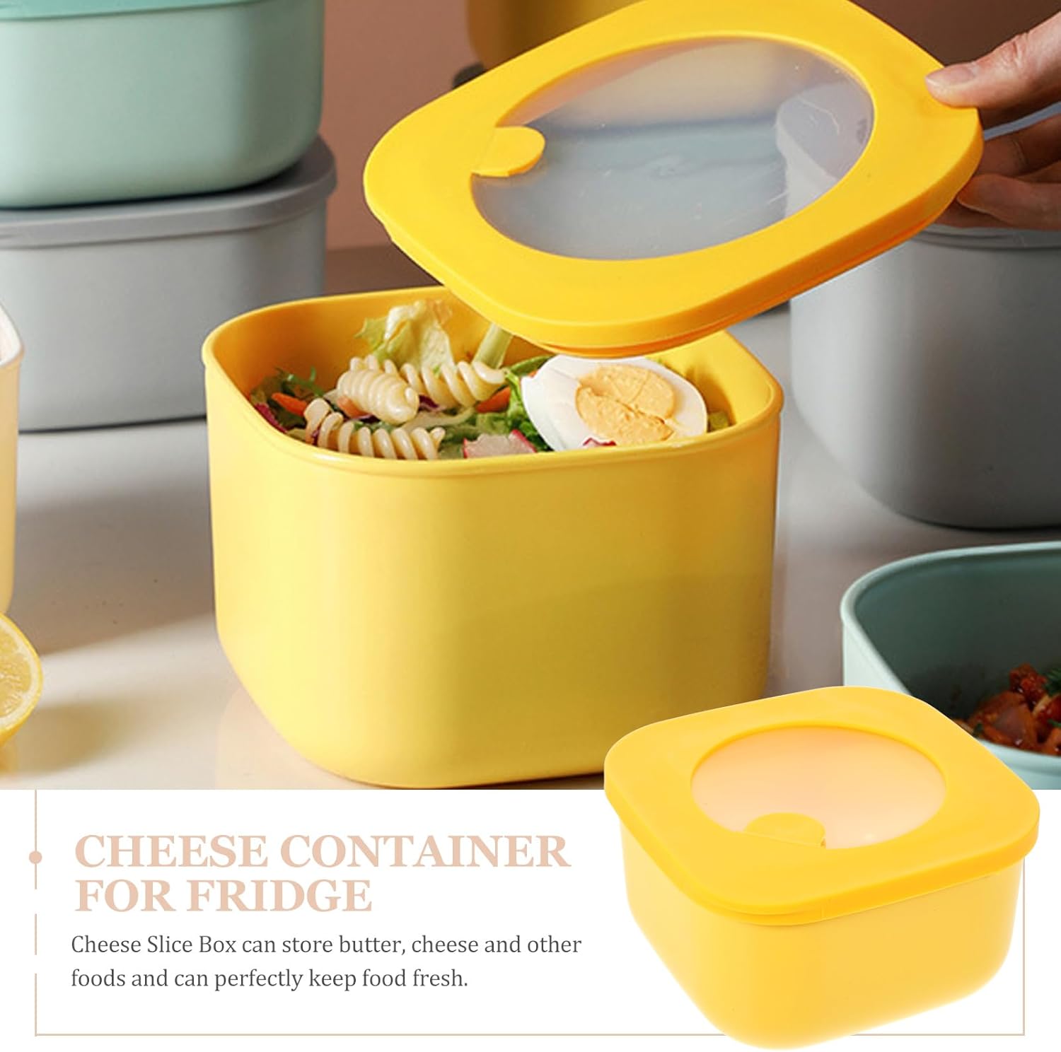 Yellow Food Snacks - Récipient de fromage en tranches de