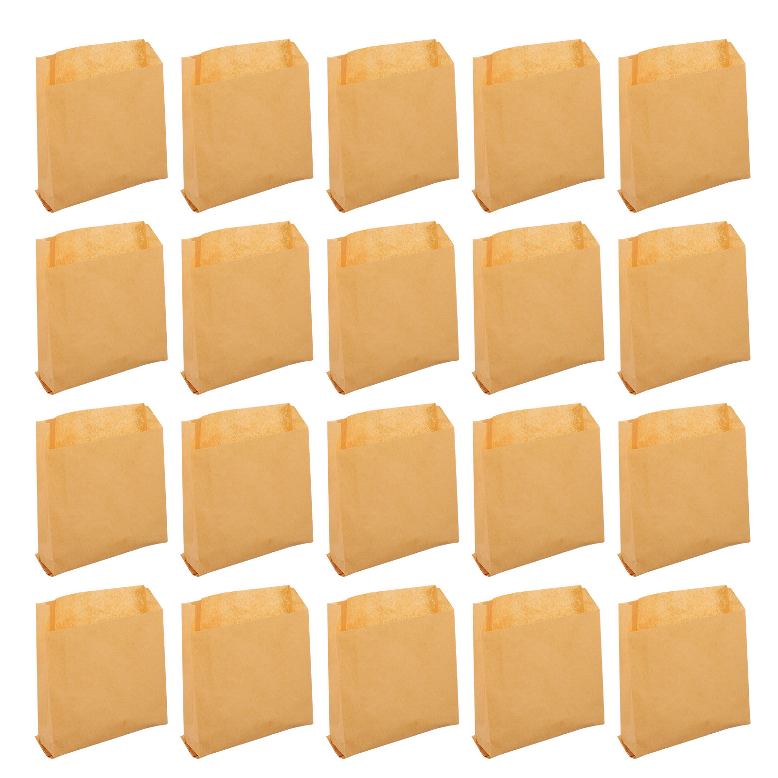 Food Snacks That Are Green - 50 sacs en papier vert, sans