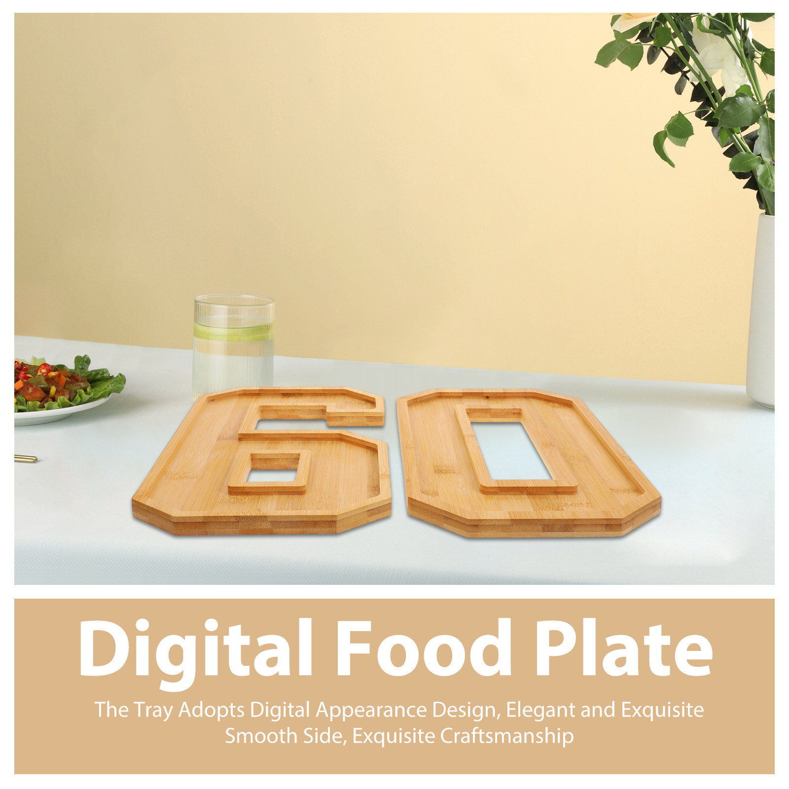 Food Platter Snacks - 1 Plateau de service en bois