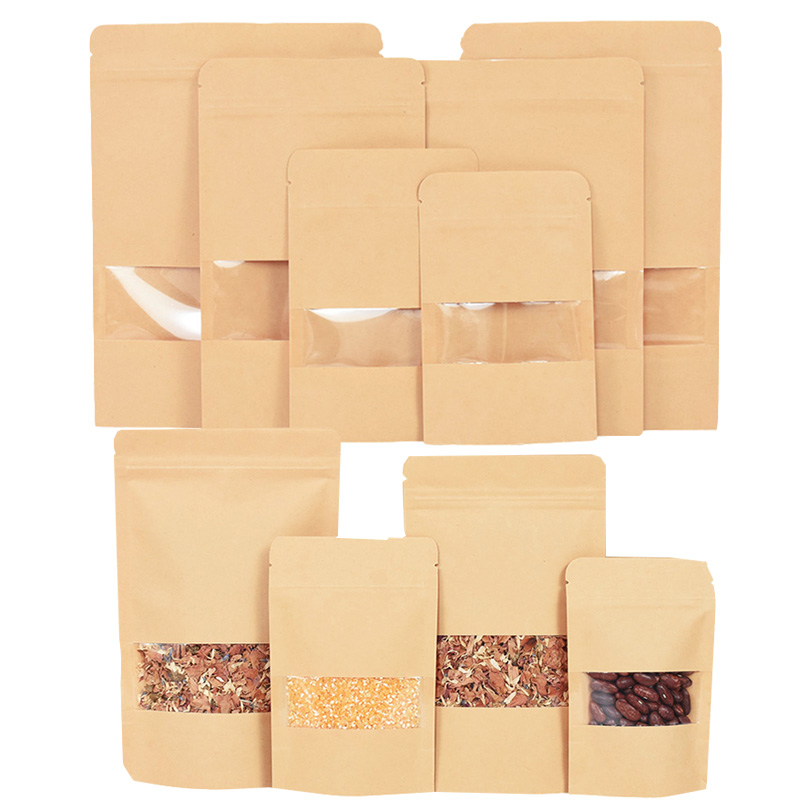 Food Snacks Gifts - Sacs en papier Kraft à fermeture