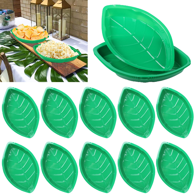 Food Snacks That Are Green - Assiette à feuilles de palmier vertes,