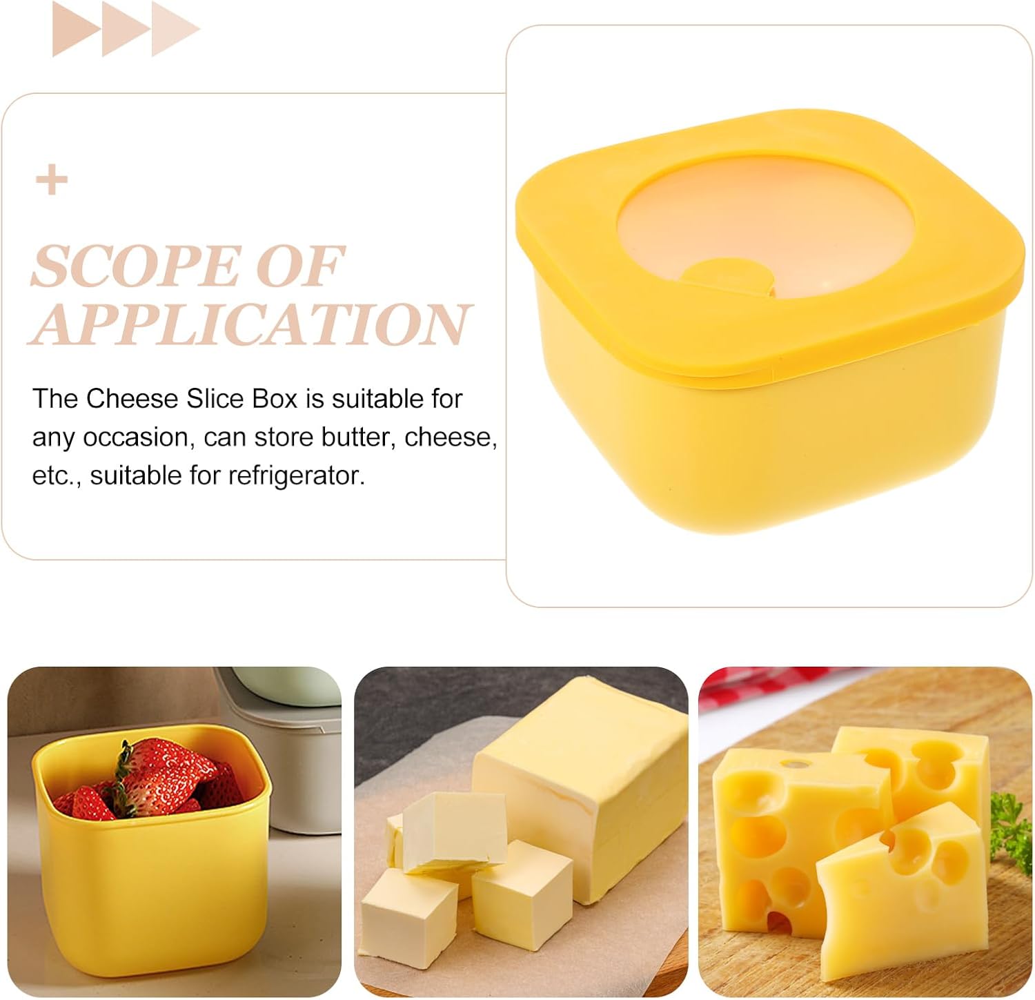 Récipient de fromage en tranch - Yellow Food Snacks avis et prix