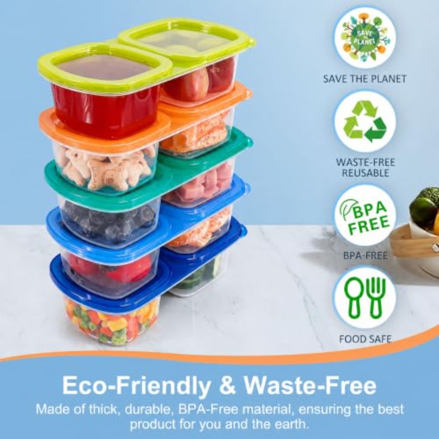 Lot de 5 contenants à collatio - Food Prep Snacks avis et prix