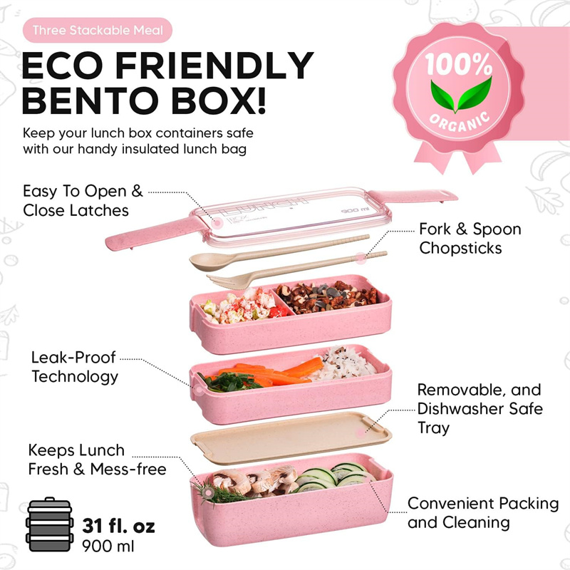 Boîte à bento portable en pail - Food Or Snacks avis et prix